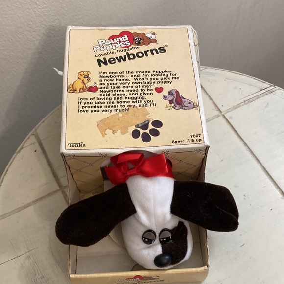 1980’s Vintage Tonka Pound puppy plush newborn with box - Picture 11 of 11